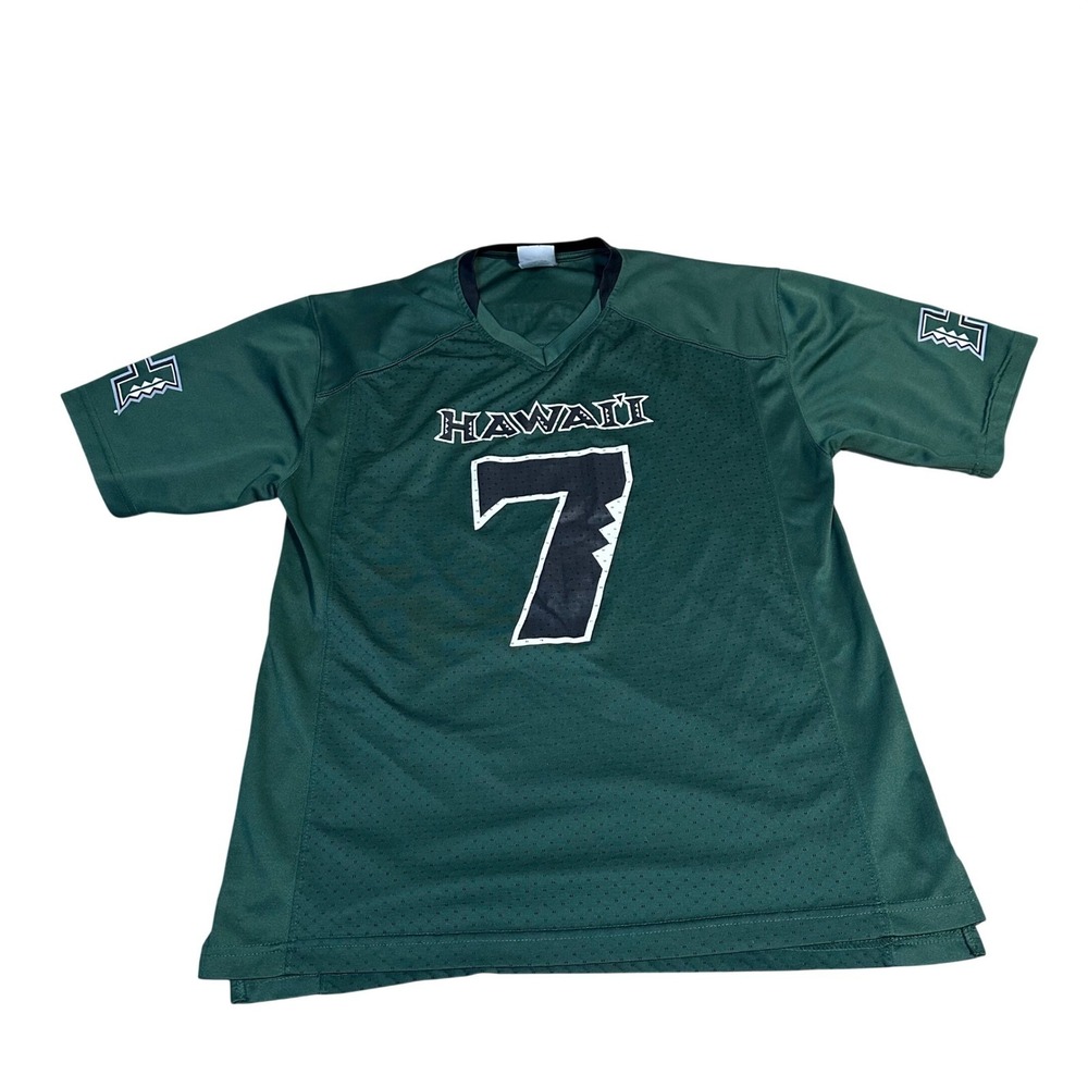 Knights Apparel Hawaii Rainbow Warriors #7 Football Jersey Mens Medium Green